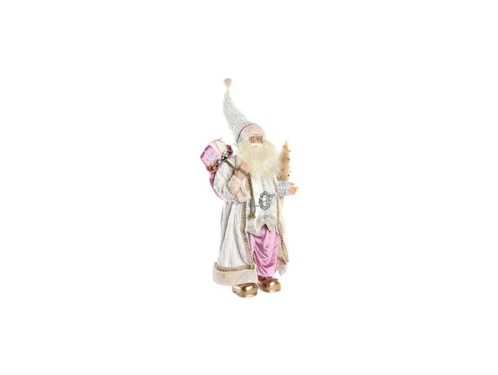 Figurine de noël en polyester et pvc rose 45x34x83 cm