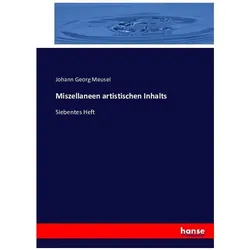 Miszellaneen artistischen Inhalts, Sachbücher von Johann Georg Meusel