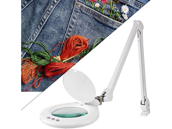 LED-Lupenleuchte mit 1,75-facher Vergrösserung, Glaslinse, 10 Watt, 660 lm