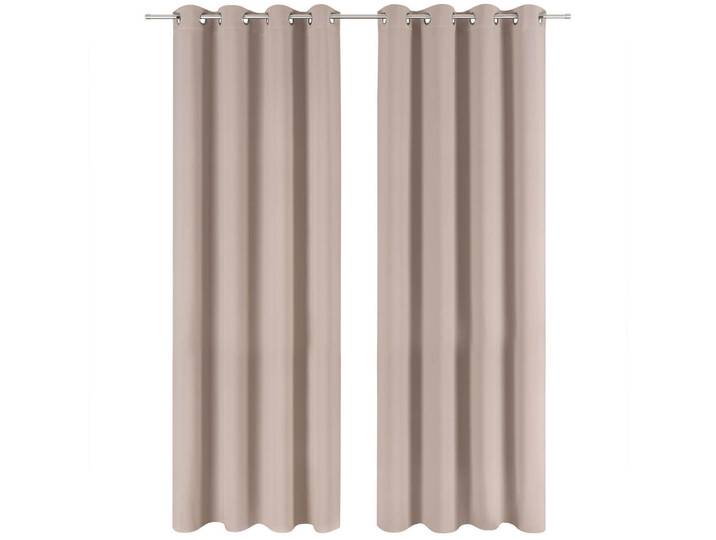 Blumtal Verdunklungsvorhänge 2er Set – Blickdichter Thermovorhang mit Ösen, Hitze- & Kälteschutz, Isolierende Gardinen 140/245 cm,Taupe, Kunststoff, Rechteckig, 140x245 cm, Heimtextilien, Vorhänge, Fertigvorhänge, Verdunkelungsvorhänge