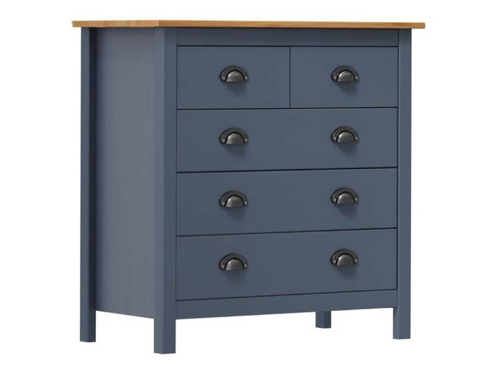 Buffet-Meuble de rangement Hill Gris 79x40x80 cm Bois de pin solide
