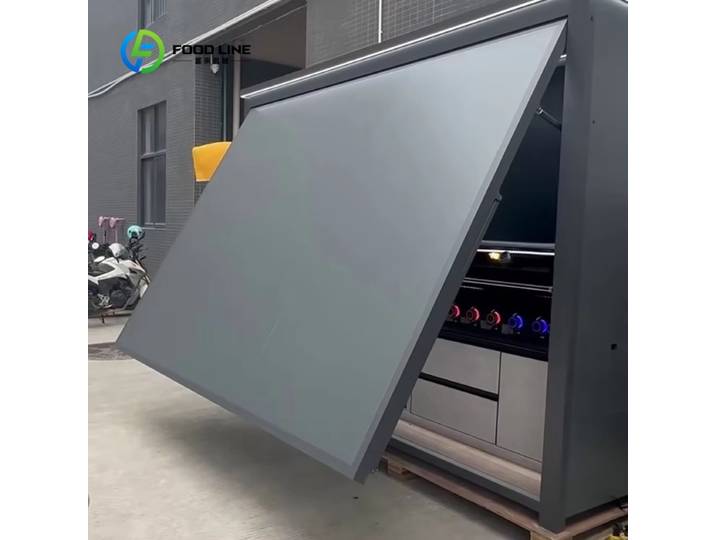 Cuisine extérieure personnalisée, nouveautés, étanche, barbecue, jardin/cour, acier inoxydable, cuisine extérieure avec abri