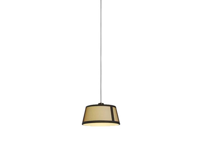 TOOY lampe à suspension LILLY 558.25 (Beige avec maille noire - verre et métal)