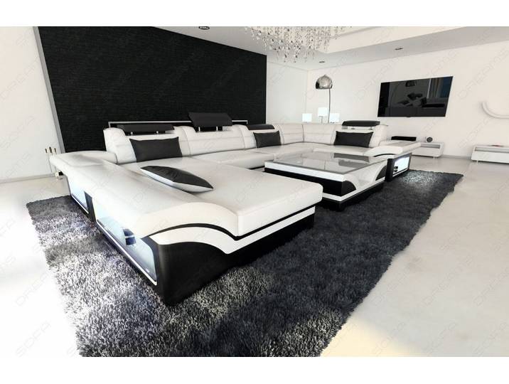 Sofa Enzo U-Form in Leder