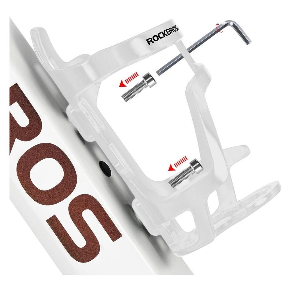 Rockbros 31210012002 bicycle water bottle holder - white (Rockbros-31210012002)