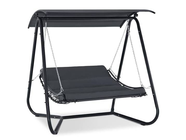M MCombo Balançoire Hollywoodienne et Chaise Longue de Jardin\, Résistante aux Intempéries\, Outdoor 167x155x173 cm 8012 (Gris)