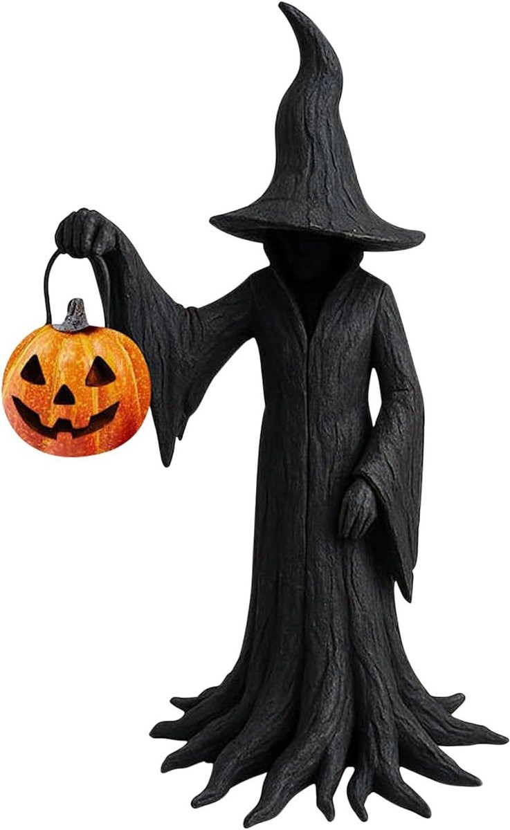 Gothic Heks Beeldje voor Halloween Decoratie, Hoogte: 20 cm, Meerkleurig