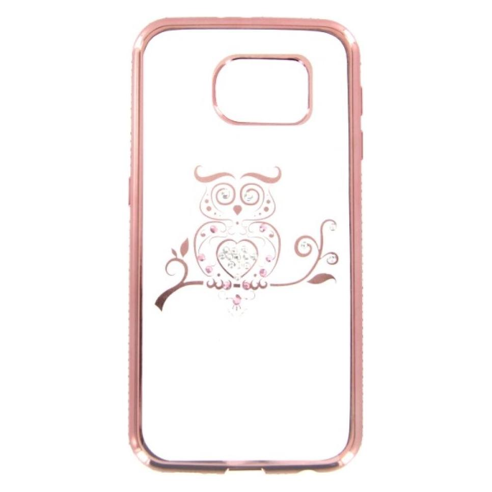 OEM TPU Case Bling owl für Samsung Galaxy S6 rosegold (Samsung Galaxy S6) (25440251)