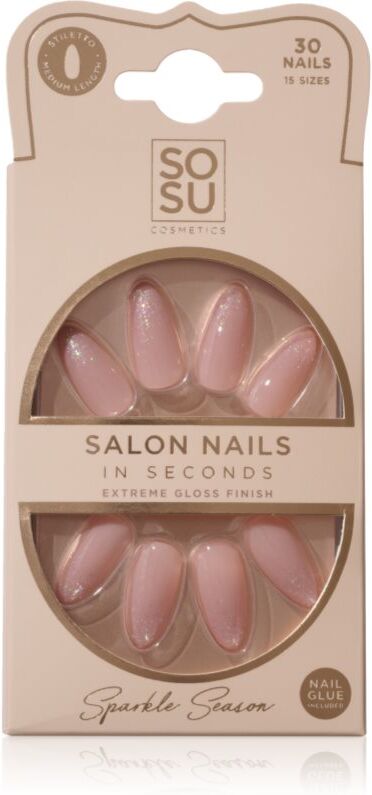 SOSU Cosmetics Salon Nails Faux ongles teinte Sparkle Season 30 pcs