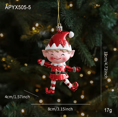 Inspire Picks Cute Christmas Tree Hanging Ornament Cartoon Holiday Pendant Decoration genie