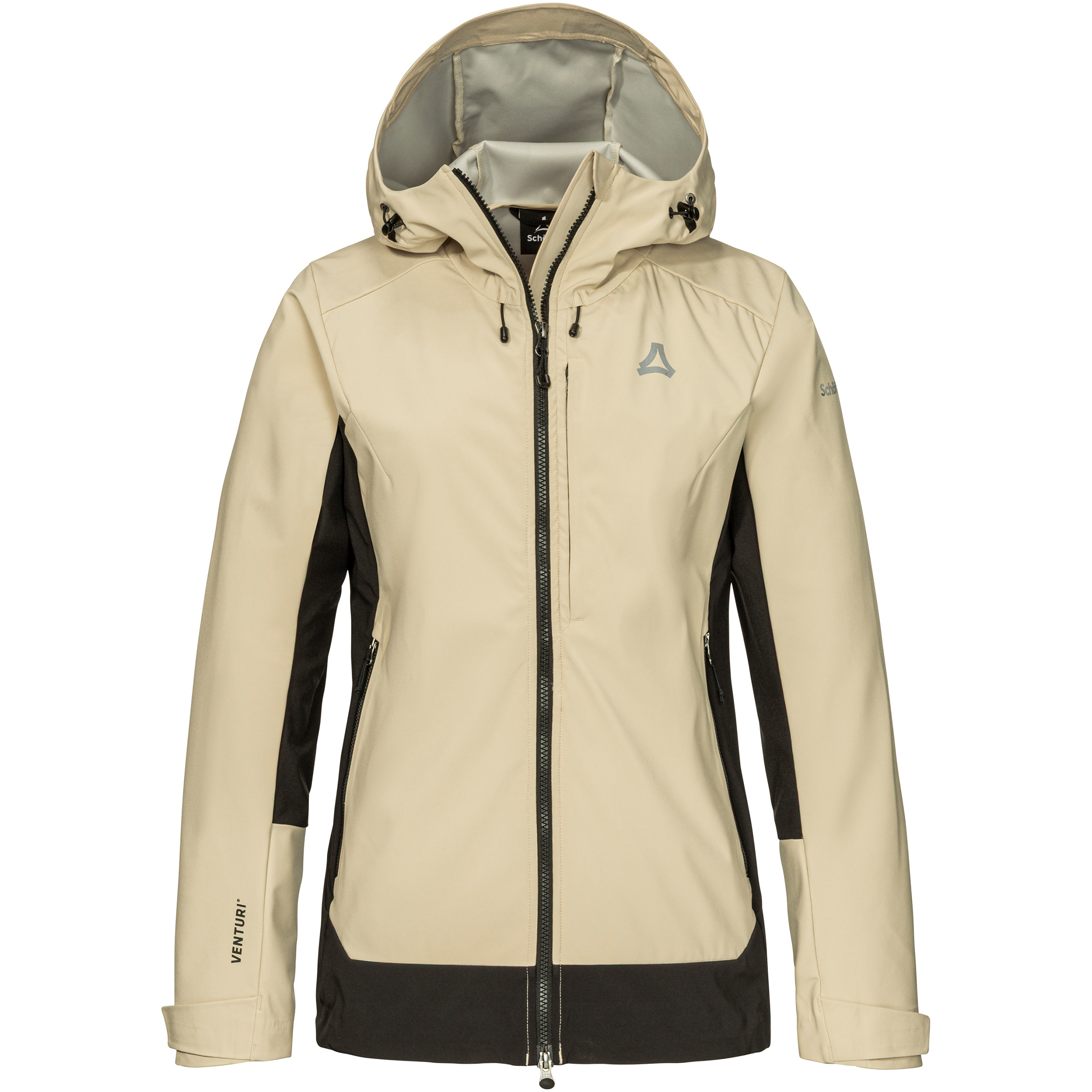 Schöffel Style Milagle Softshell Damen Softshelljacke beige Größe XS Skitour Isolierend Wasserabweisend