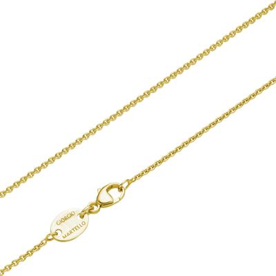Kette ohne Anhänger "Ankerkette, Silber 925" Gr. 80, gold, GIORGIO MARTELLO MILANO, Halsketten, Damen, 80cm, Silber 925 (Sterlingsilber)