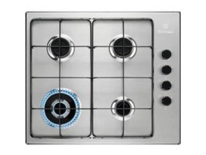 Cuisinière à gaz Electrolux EGS6414X - 4 brûleurs - Acier inoxydable - Émaillé - Rond