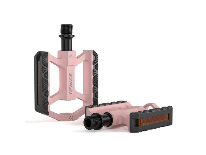 Fahrradpedale Aluminium Pink, 3 gedichtete Lager, Chromoly Achse, Reflektoren, Metall, 7.5x1.5x11 cm, Freizeit & Co, Sport & Fitness, Fahrräder, Fahrradzubehör