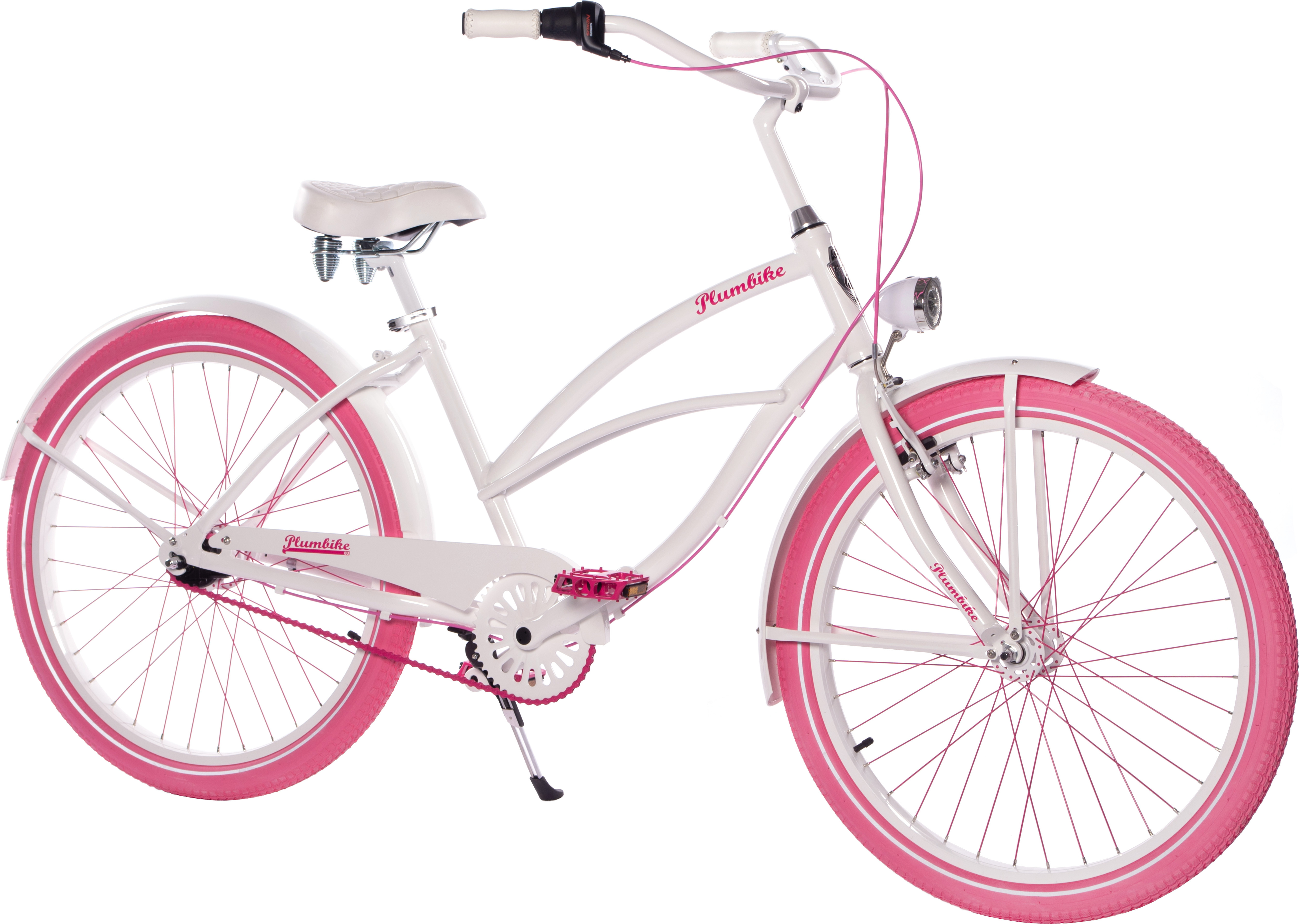 Plumbike La Donna Stadtfahrrad Damen 26" 7-Gang - Weiß