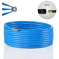 Kränzle 410582 Rohrreinigungsschlauch 20 m Düse KN 055, Schraubgewinde M22x1,5