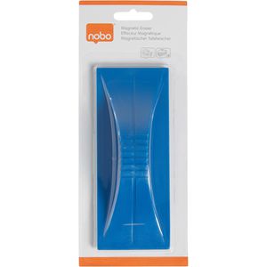 Nobo Tafelwischer 1901433, magnetisch, mit wechselbarem Löschfilz, aus Kunststoff, blau