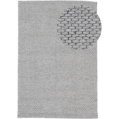 Wollteppich CARPETFINE "Sina, auch als Läufer", grau, B:140cm H:14mm L:200cm, Wolle, Teppiche, Handweb Teppich, reine Wolle, meliert, handgewebt, weich & kuschelig
