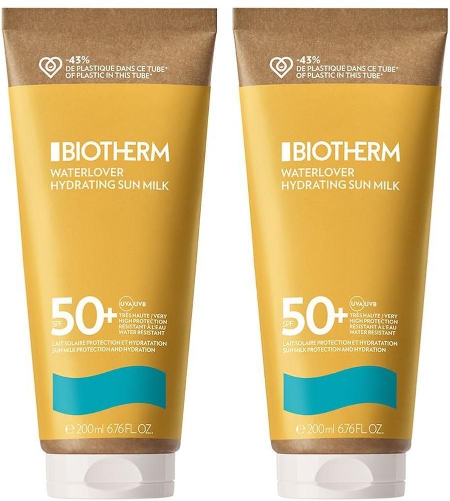 Biotherm Waterlover Hydrating Sun Milk LSF 50 2x 2x200 ml Milch