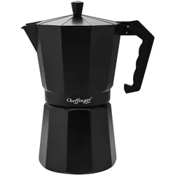 Cheffinger Espressokocher 380ml 9 Tassen, Espressokocher, Schwarz