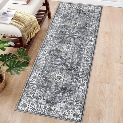Garvee Oriental Distressed Bedroom Accent Rug