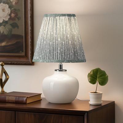 Value Selection 15 Inch Adjustable Table Lamp With Glass Base And Pleated Shade 15 Inch Adjustable Table Lamp With Glass Base And Pleated Shade