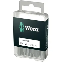 Wera 867/1 DIY TORX Bits, TX 40 x 25 mm, 10-teilig - 05072412001