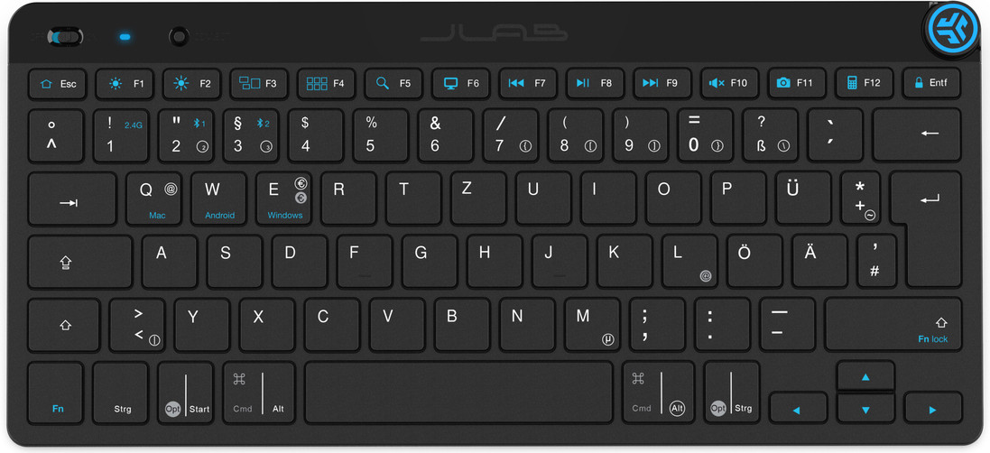 JLab Mini Draadloos Bluetooth QWERTY Toetsenbord Zwart