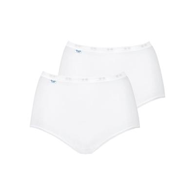 Maxislip SLOGGI "Basic+", Damen, Gr. 52, Single Jersey, weiß, Single Jersey, Obermaterial: 95% Baumwolle, 5% Elasthan, körpernah, Unterhosen, perfekter Sitz, Baumwollmix, elastisch, weiche Nähte