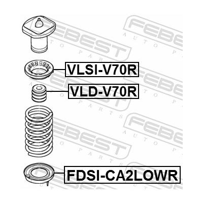 FEBEST Federteller fdsica2lowr unten für Ford Volvo