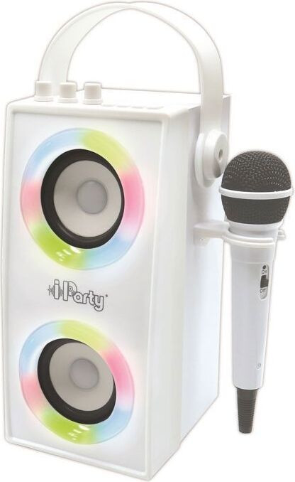 Lexibook iParty Karaokespeaker voor kinderen met Bluetooth V5.0, 2 x 12W, wit