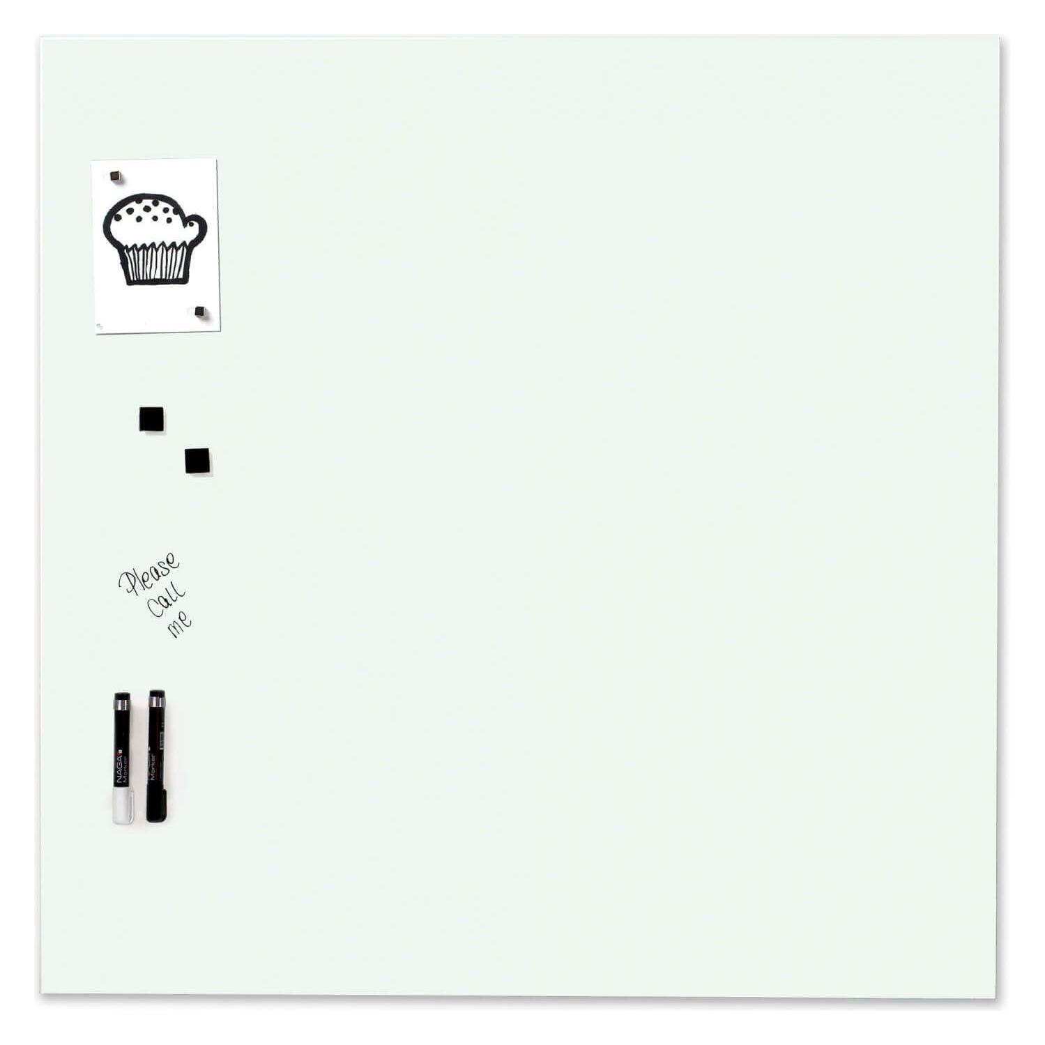 Naga Glasplatte 100 x 100 cm weiss (10102)