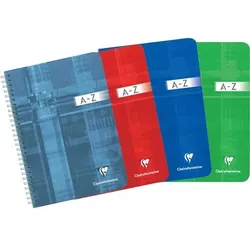 Clairefontaine Notizbuch DIN A5 Kariert Spiralbindung Pappe Blau Nicht perforiert 180 Seiten