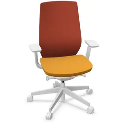 Profim Accis Pro 150 SFL Drehstuhl mit 3D-Netzrückenlehne und 3D-Sitz - Runner Rot (63125) / Alba Gelb (3005) / Hellgrau