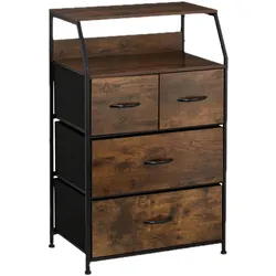Relaxdays, Kommode + Sideboard, Kommode (60 x 41.50 x 96.50 cm)