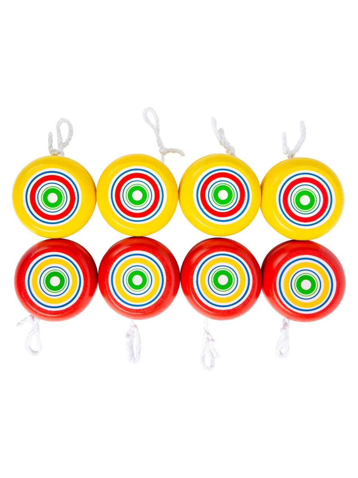Small Foot - Wooden Yo-Yo Yellow and Red Set of 8