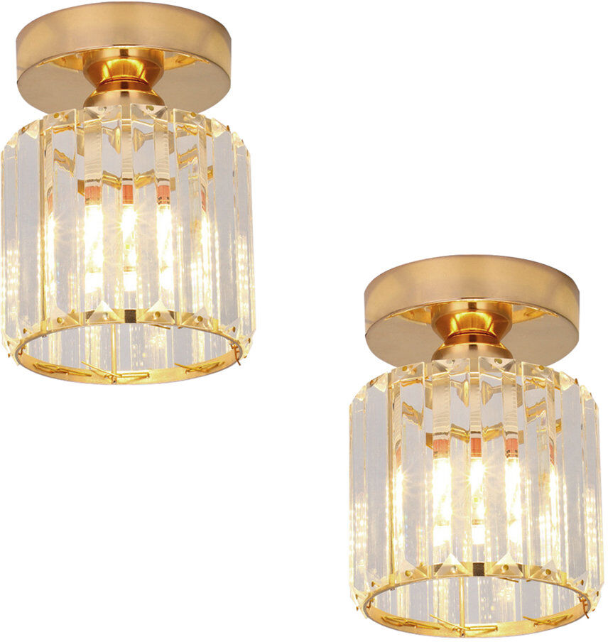 Fairmont Park Aslak Crystal Semi Flush Mount Gold