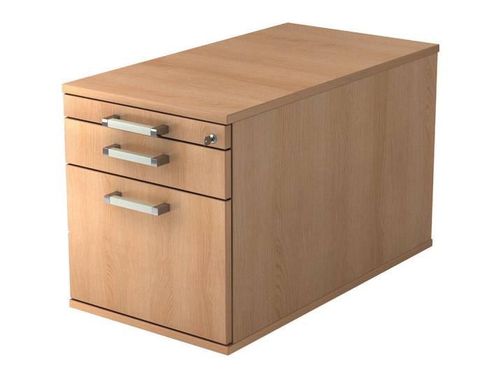 Venda Rollcontainer, Eichefarben, Eiche, 3 Schublade(n) Schubladen, 42.8x51.2x80 cm, umfangreiches Zubehör erhältlich, Beimöbel erhältlich, Büromöbel, Schreibtischcontainer, Rollcontainer