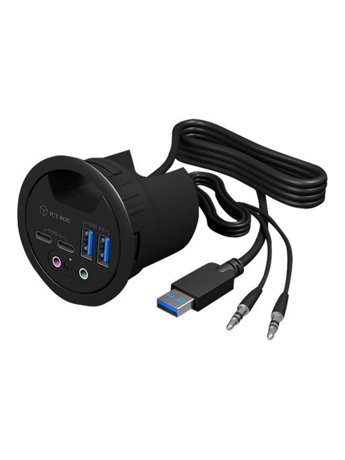 RaidSonic ICY BOX IB-HUB1403B USB-Hubs - 4 - Schwarz