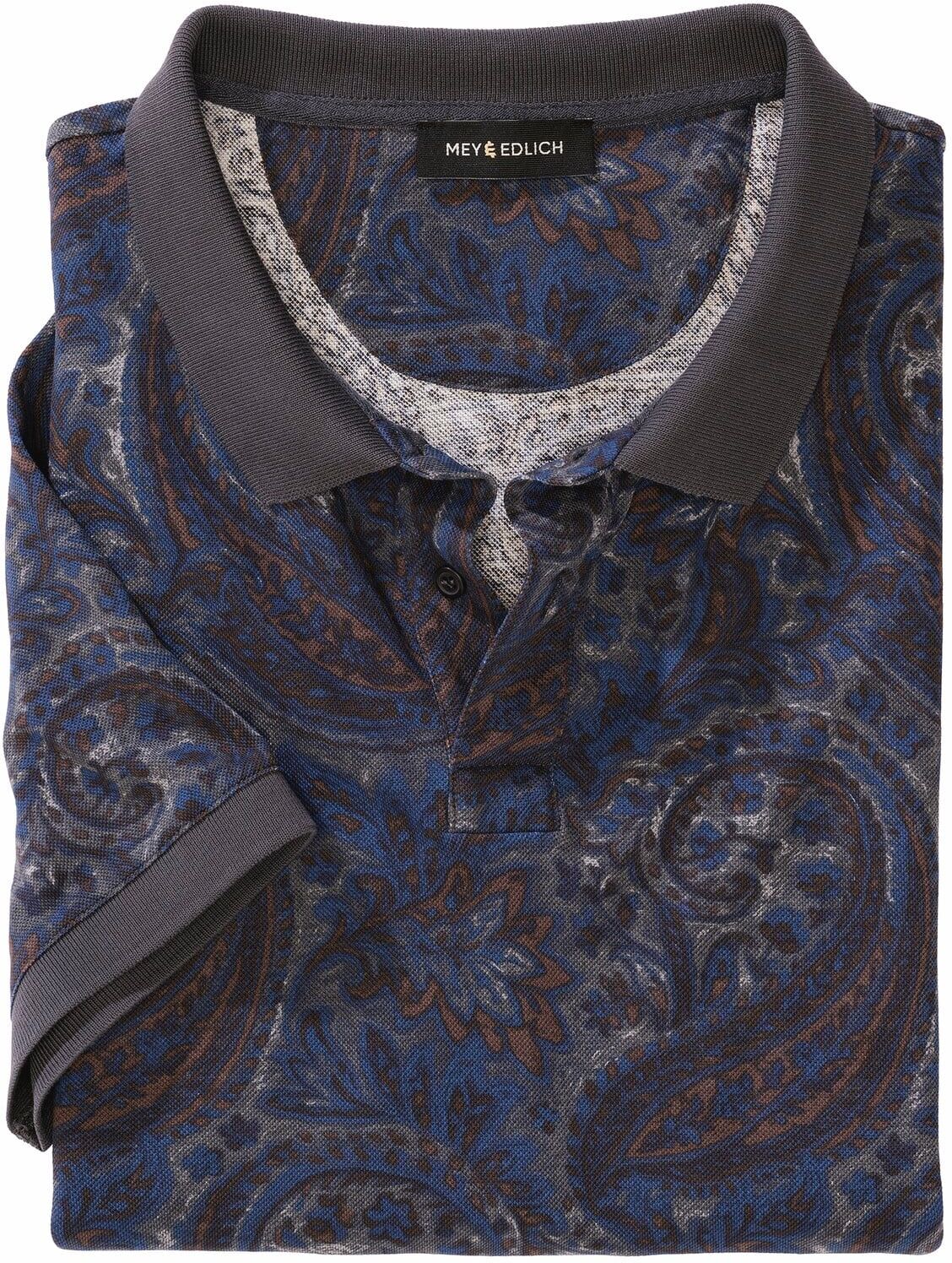 Mey & Edlich Paisley-Polo Schwarz XL