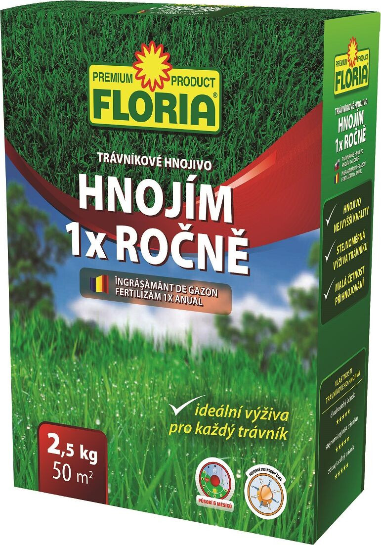 AGRO Floria Meststof voor gazon, 2,5 kg