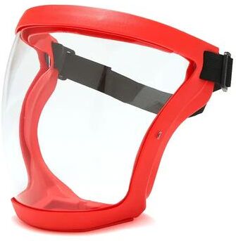 DynamicDeals Premium Full Face Shield Safety Mask With Anti Fog Face Cover & Oil Proof Protection red