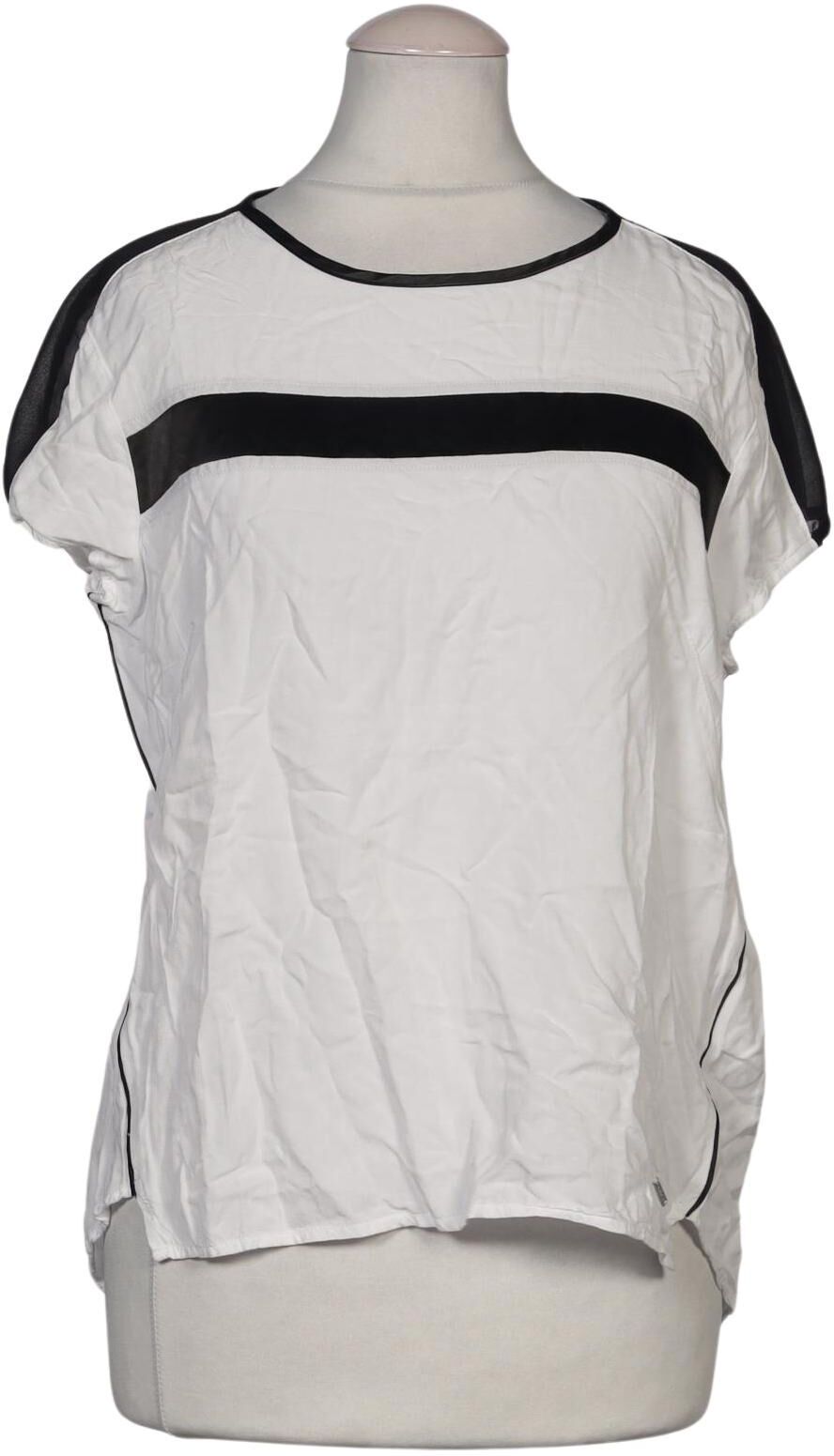 Calvin Klein Jeans Damen Bluse, Weiß, Gr. XS, Viskose - Second Hand