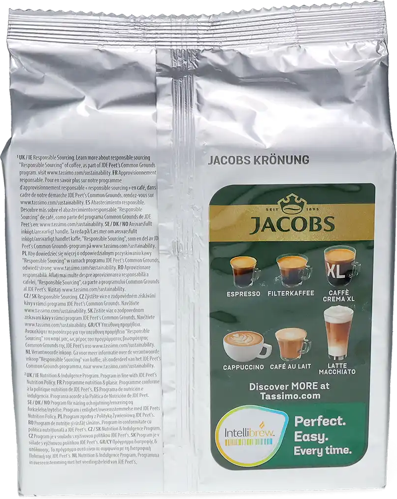 Jacobs   Krönung - 16 Capsules de café pour Tassimo - Café noir - Compatible Tassimo
