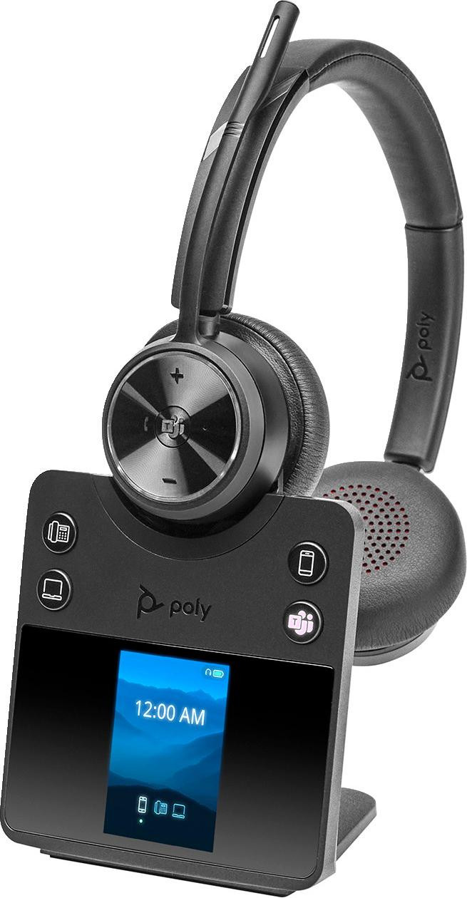HP Poly Savi 7420 OFFICE Over-ear Hoofdtelefoon - DECT en Bluetooth - Zwart - Microsoft Teams Gecertificeerd