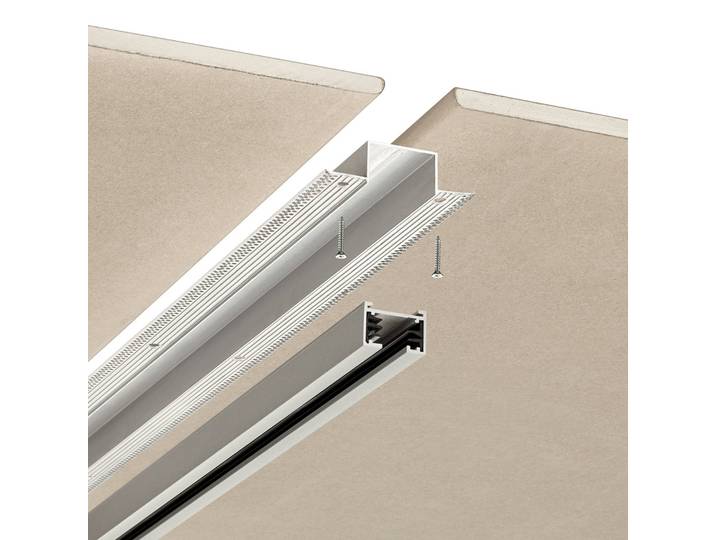 Trio Lighting Einbauprofil für DUOline 2-Phasen-System, alu, alu / grau / zink, Aluminium, Schienensysteme