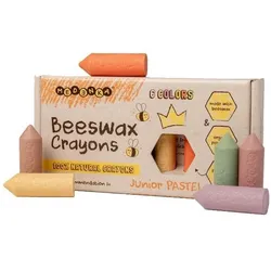 Medenta, Malstifte, Bienenwachsmalstifte Junior Pastell 6 Farben (6x)