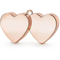 PartyDeco Ballongewicht Herzen 11,5x6cm Gewichte für Helium Ballons Luftballons Heliumballons Ballonbeschwerer Ballonhalter Hochzeit Hochzeitsdeko Deko Rosegold