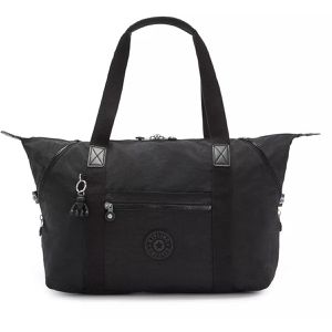 kipling Reisetasche Art M, Black Noir, schwarz, 58 cm, mit 2 Außenfächern, aus Polyamid, 26 Liter