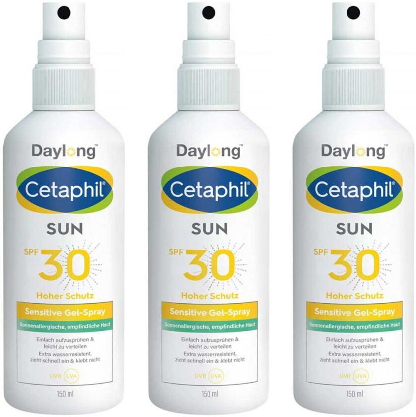 Cetaphil Sun Daylong SPF 30 Sensitive Gel-Spray 3x150ml